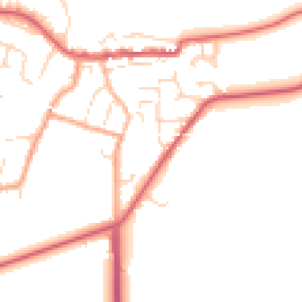 Daytime road noise heatmap for CO11 2AB