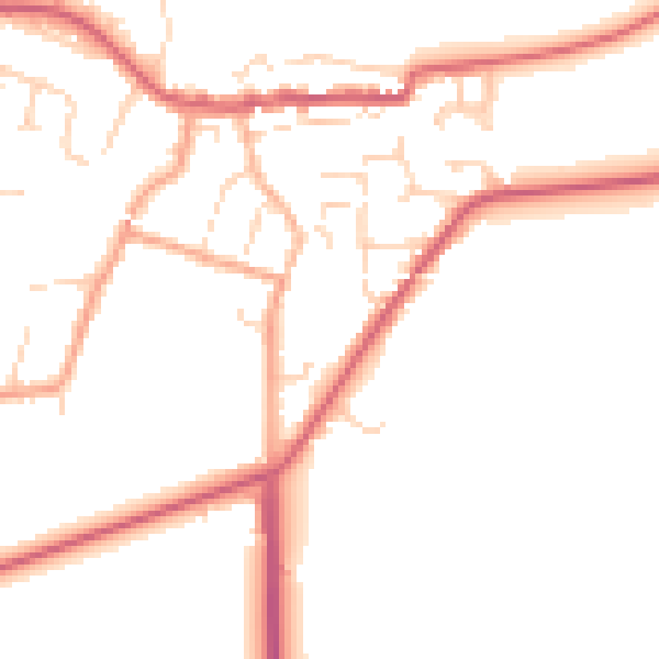Daytime road noise heatmap for CO11 2AF