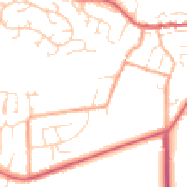 Daytime road noise heatmap for CO11 2BS