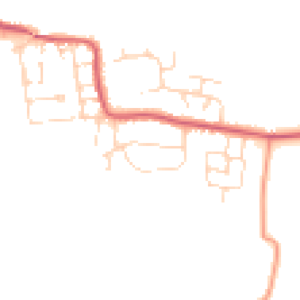 Daytime road noise heatmap for CO11 2DL