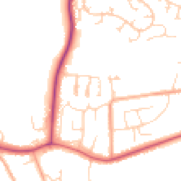 Daytime road noise heatmap for CO11 2FA