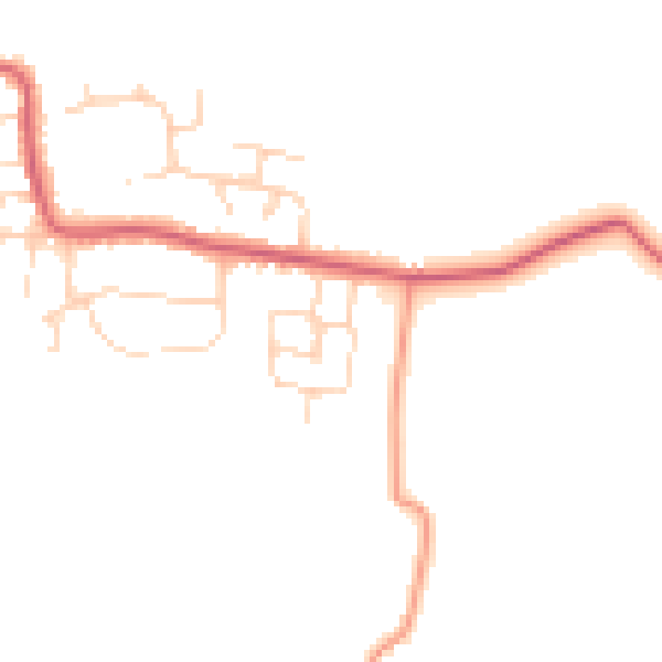 Daytime road noise heatmap for CO11 2FH