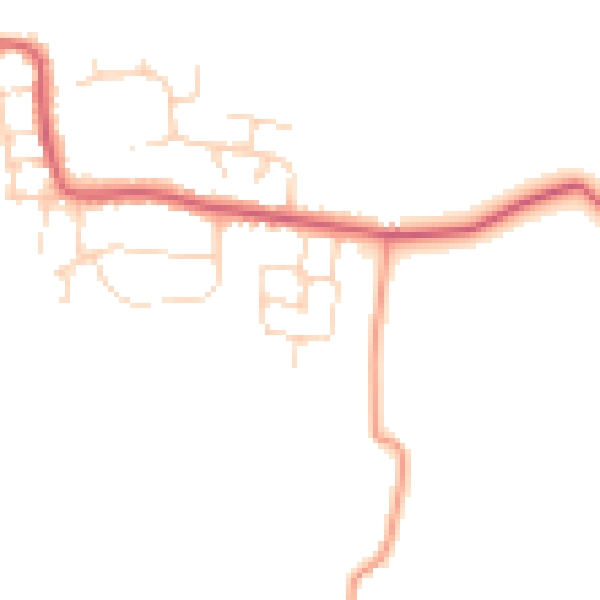Daytime road noise heatmap for CO11 2FL