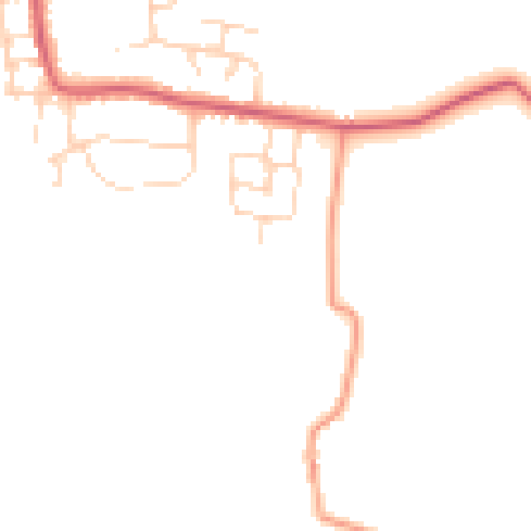 Daytime road noise heatmap for CO11 2FN
