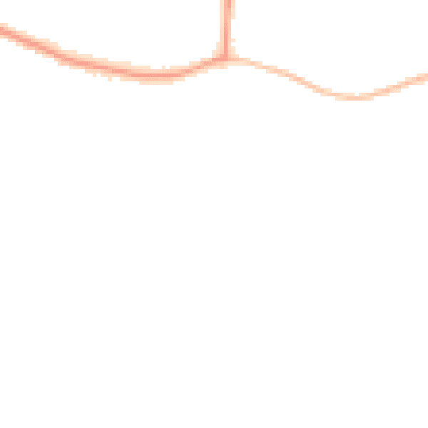 Night-time road noise heatmap for CO11 2FY