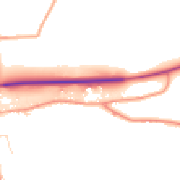 Daytime road noise heatmap for CO11 2FZ