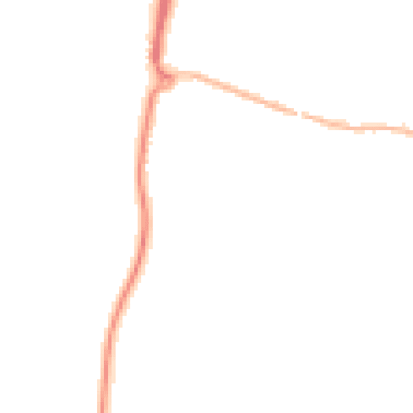 Night-time road noise heatmap for CO11 2HA