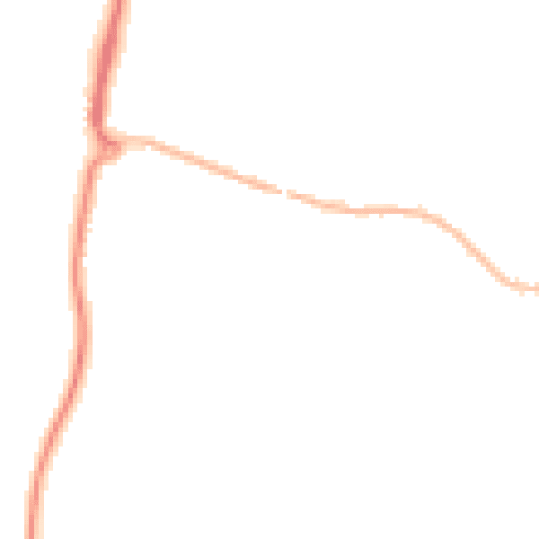 Night-time road noise heatmap for CO11 2HE