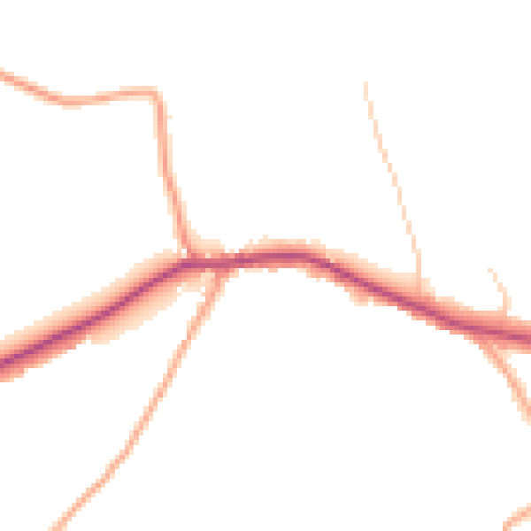 Daytime road noise heatmap for CO11 2JL