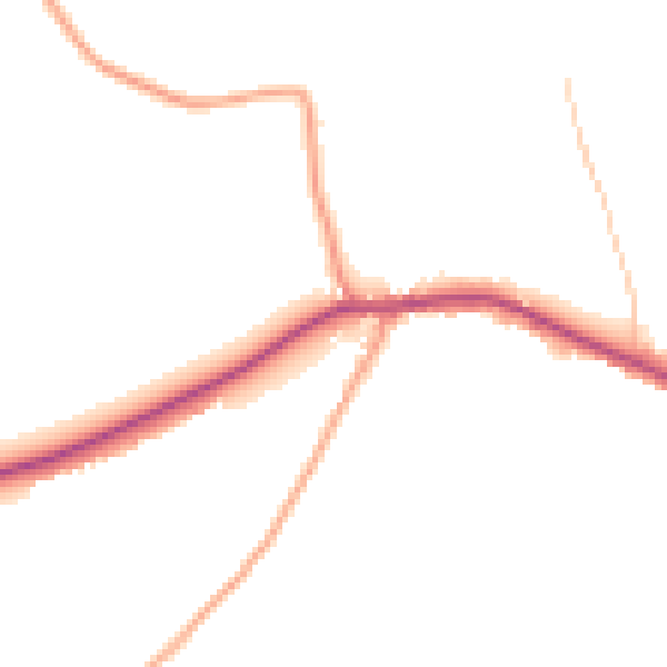 Daytime road noise heatmap for CO11 2JP