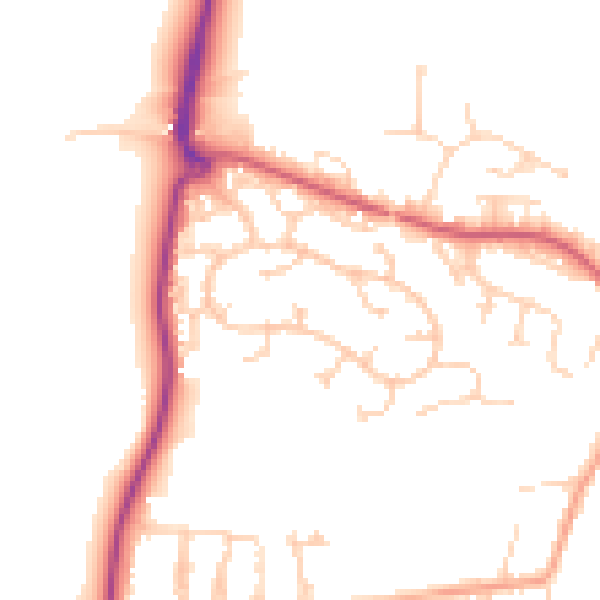 Daytime road noise heatmap for CO11 2JR