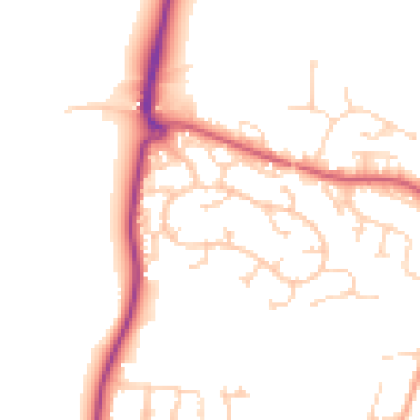 Daytime road noise heatmap for CO11 2JT