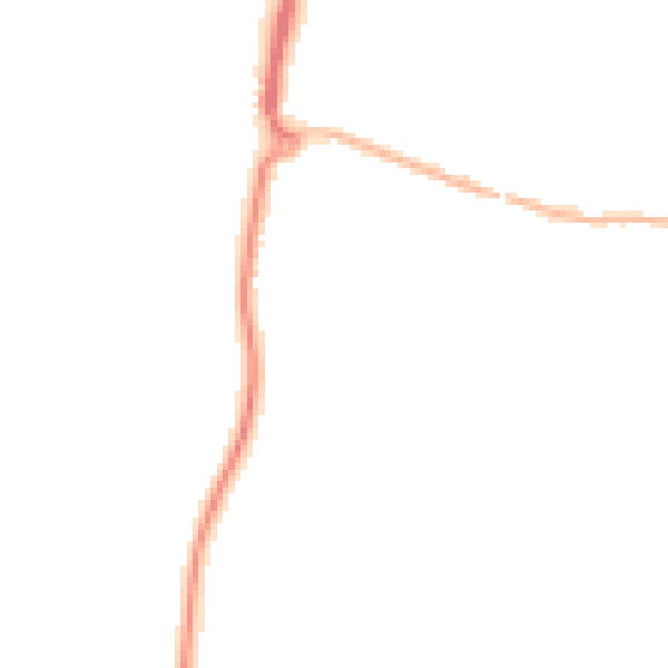 Night-time road noise heatmap for CO11 2LB