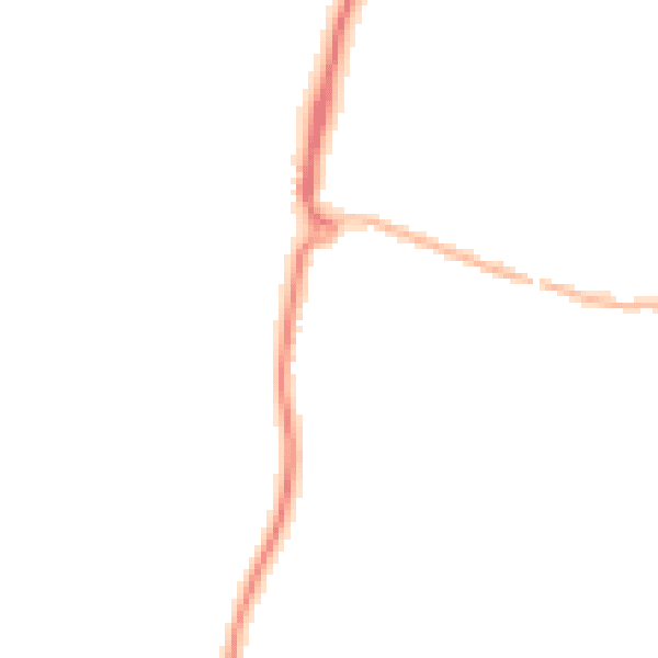 Night-time road noise heatmap for CO11 2LD