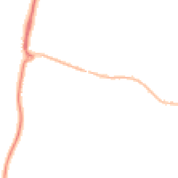 Night-time road noise heatmap for CO11 2LF