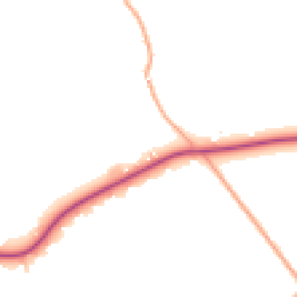 Daytime road noise heatmap for CO11 2LU