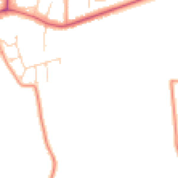 Daytime road noise heatmap for CO11 2NF