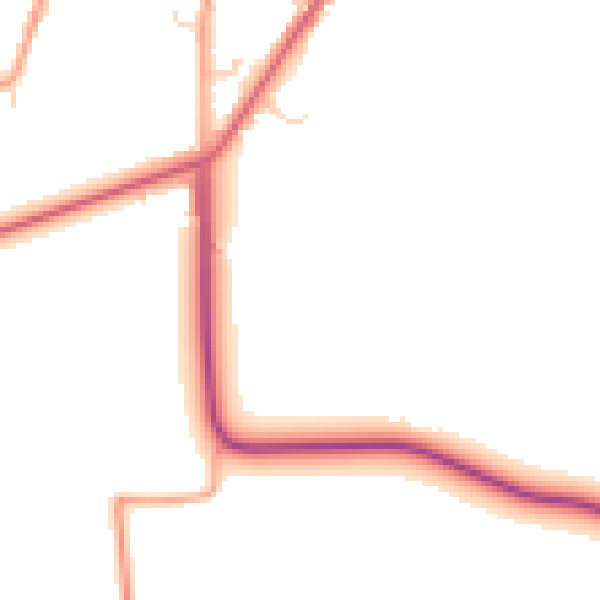Daytime road noise heatmap for CO11 2NJ