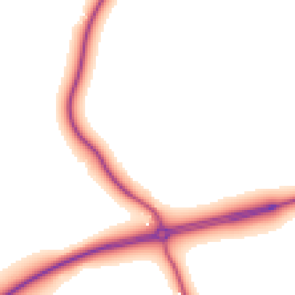 Daytime road noise heatmap for CO11 2NX