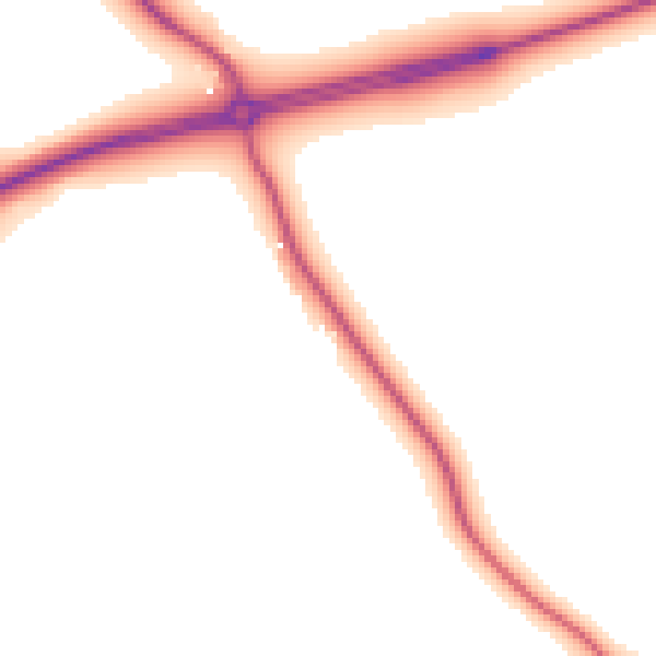 Daytime road noise heatmap for CO11 2NZ