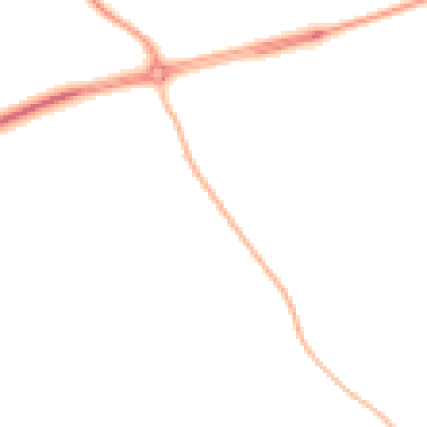 Night-time road noise heatmap for CO11 2NZ