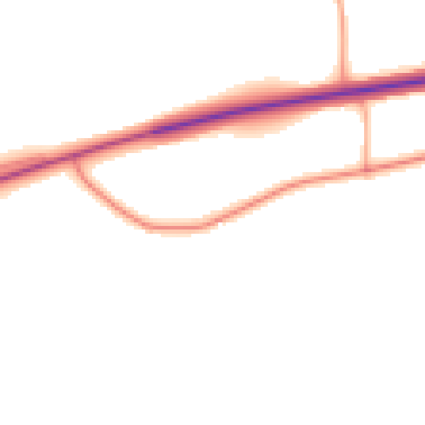 Daytime road noise heatmap for CO11 2PD