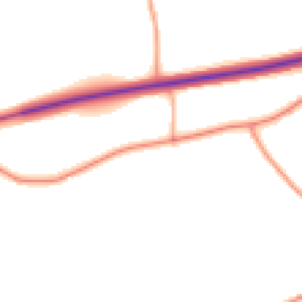 Daytime road noise heatmap for CO11 2PE