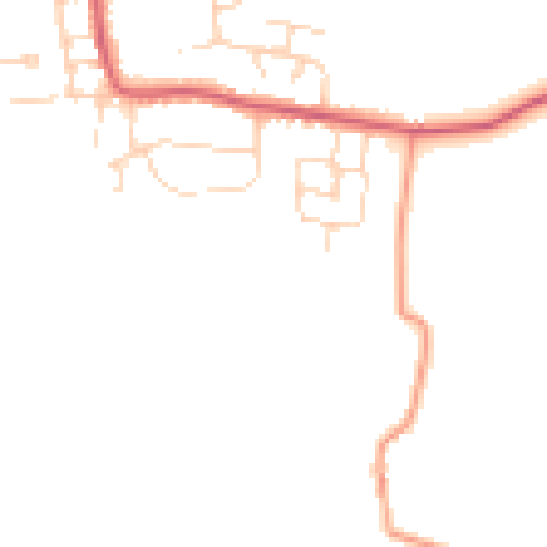 Daytime road noise heatmap for CO11 2PW