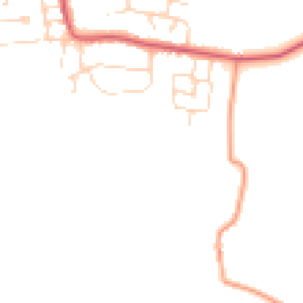 Daytime road noise heatmap for CO11 2QG