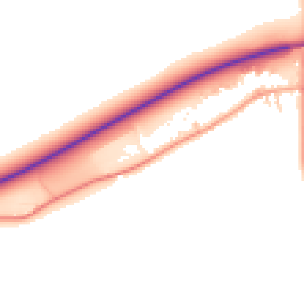Daytime road noise heatmap for CO11 2RR
