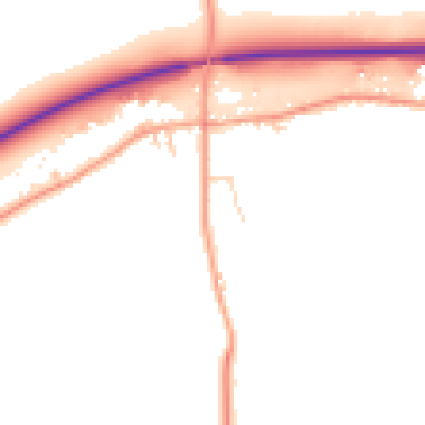 Daytime road noise heatmap for CO11 2RU