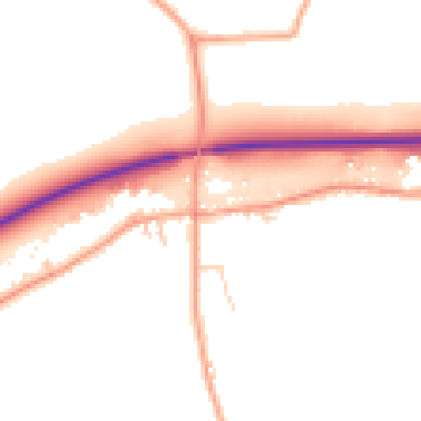 Daytime road noise heatmap for CO11 2RX