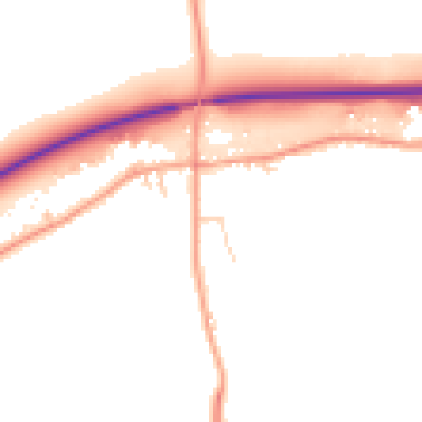 Daytime road noise heatmap for CO11 2SB