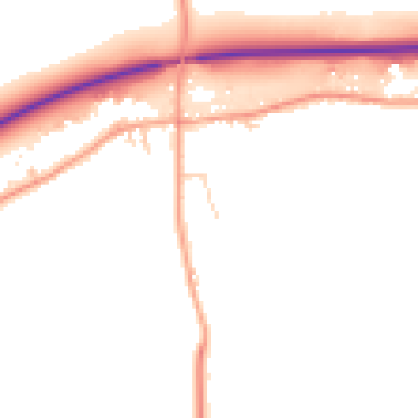 Daytime road noise heatmap for CO11 2SD