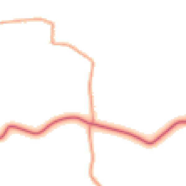 Daytime road noise heatmap for CO11 2TZ
