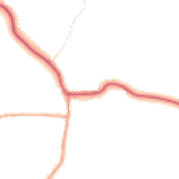 Daytime road noise heatmap for CO11 2XN