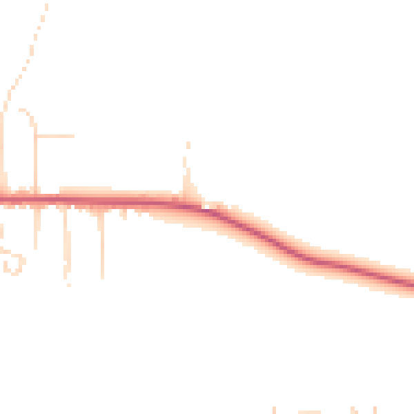 Daytime road noise heatmap for CO13 0DA