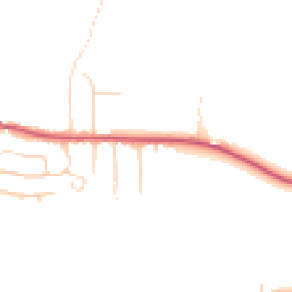 Daytime road noise heatmap for CO13 0DB