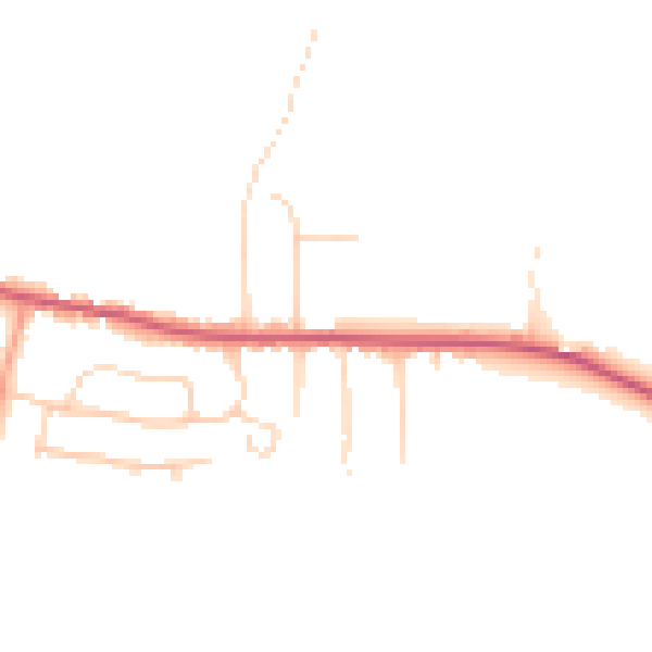 Daytime road noise heatmap for CO13 0DE