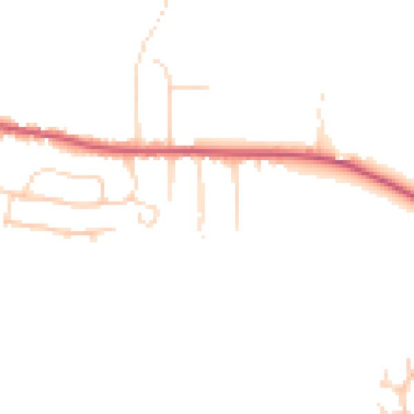 Daytime road noise heatmap for CO13 0DH