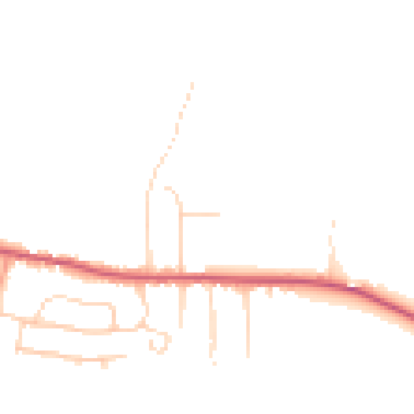 Daytime road noise heatmap for CO13 0DL