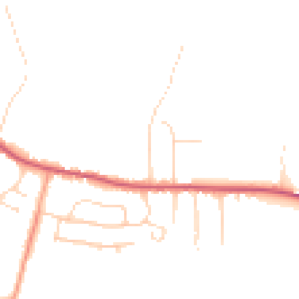 Daytime road noise heatmap for CO13 0DP
