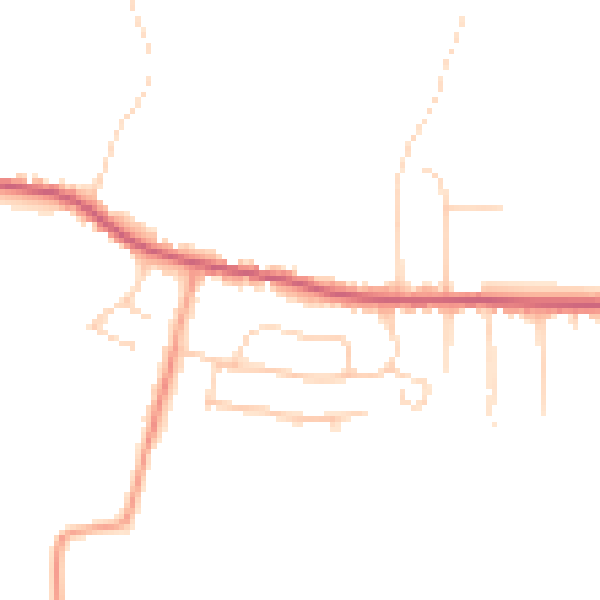 Daytime road noise heatmap for CO13 0DT