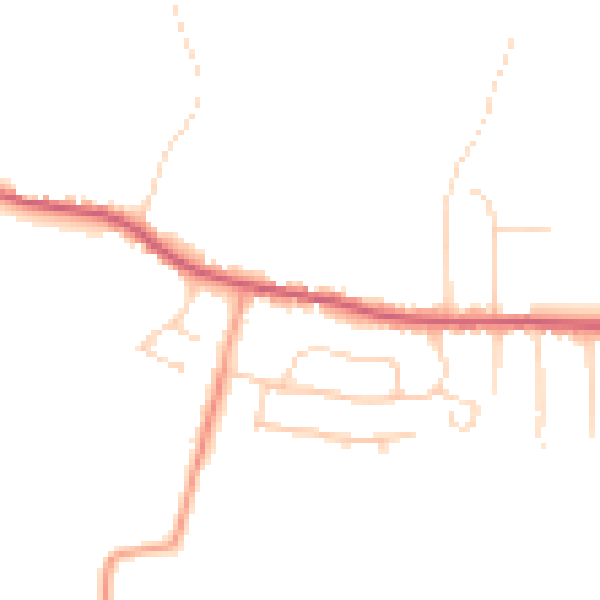 Daytime road noise heatmap for CO13 0DU