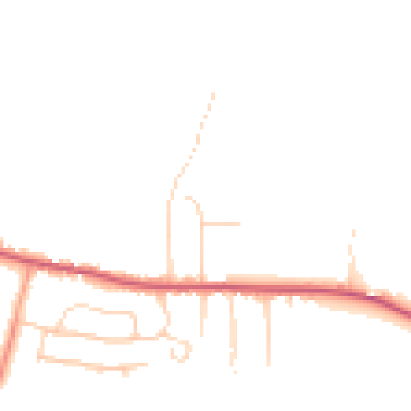 Daytime road noise heatmap for CO13 0DW