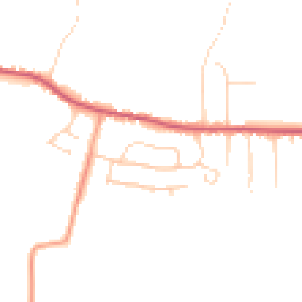 Daytime road noise heatmap for CO13 0EA