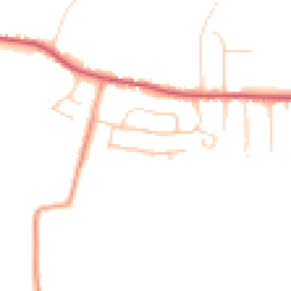 Daytime road noise heatmap for CO13 0ED