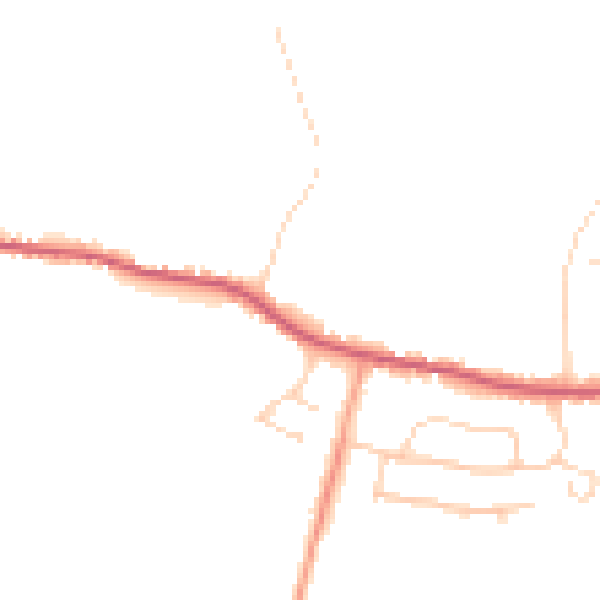 Daytime road noise heatmap for CO13 0EE