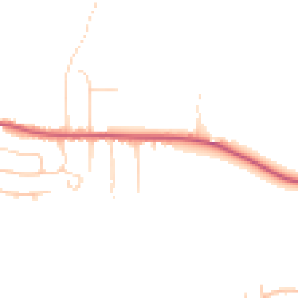 Daytime road noise heatmap for CO13 0FP