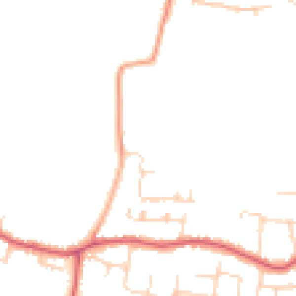 Daytime road noise heatmap for CO13 0GP